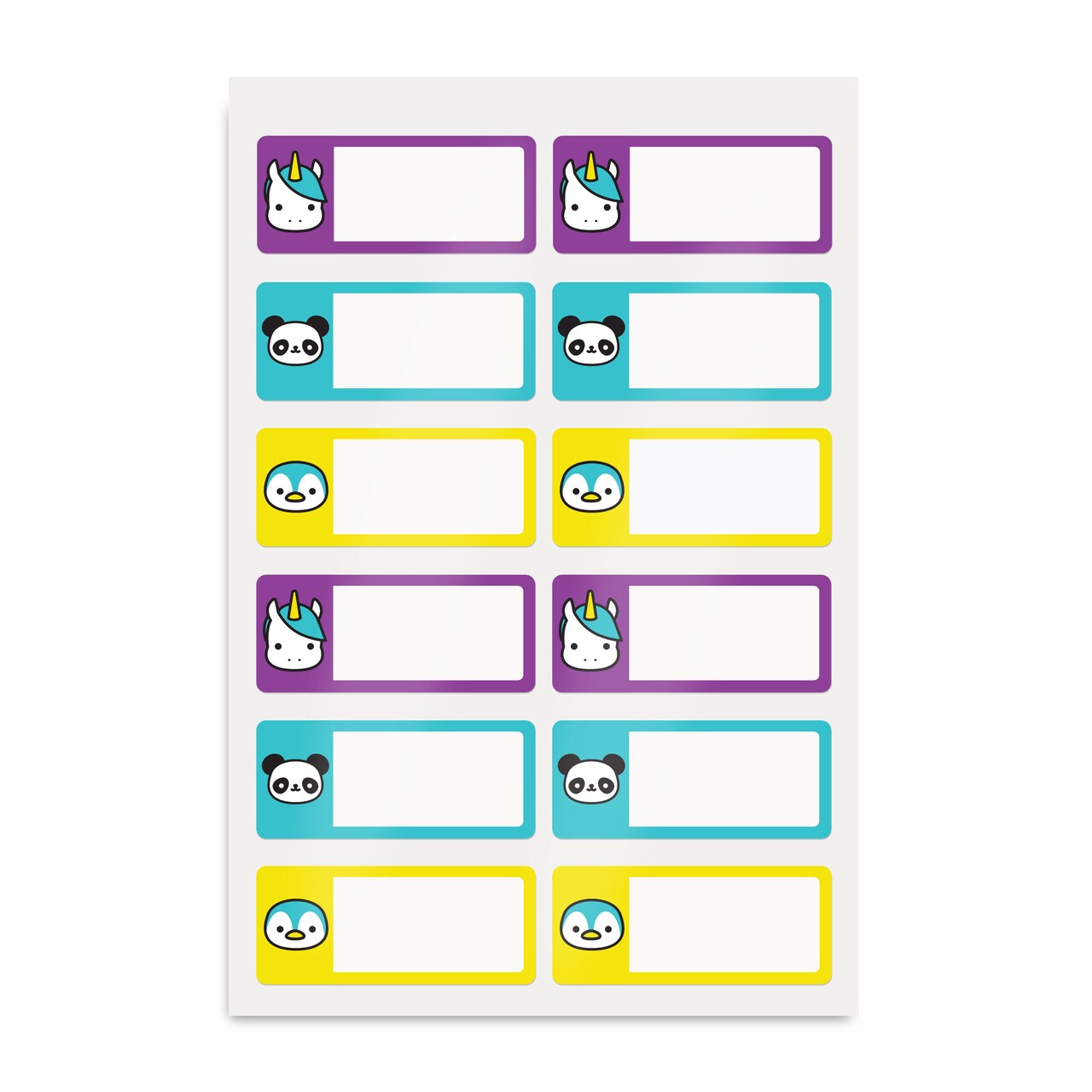 Avery® No-Iron Fabric Name Labels, Cute Animal Preprinted Designs, Handwrite Only, 3/4" x 1-3/4", 24 Preprinted Labels (40770)